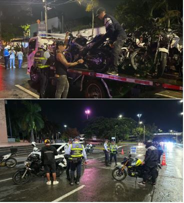 MÁS DE 1.000 INFRACCIONES DE TRÁNSITO FUERON IMPUESTAS DURANTE EL PUENTE FESTIVO EN CALI; UN MOTOCICLISTA TERMINÓ EN UN CANAL MIENTRAS INTENTABA EVITAR UN PUESTO DE CONTROL.